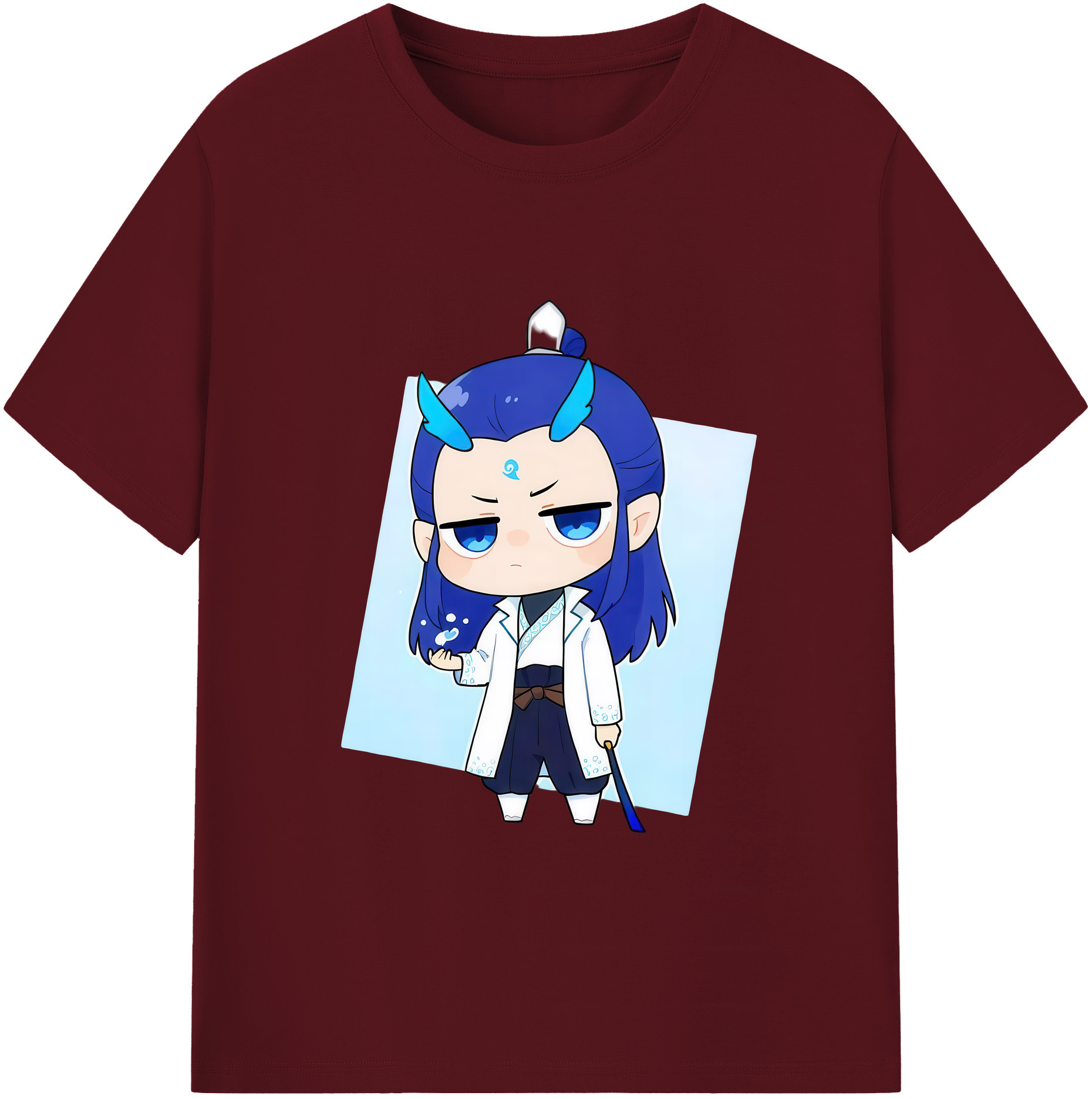 （画像用） Ne Zha 2 ナタ 魔童の大暴れ 綿100％半袖Tシャツ（フロントプリント）